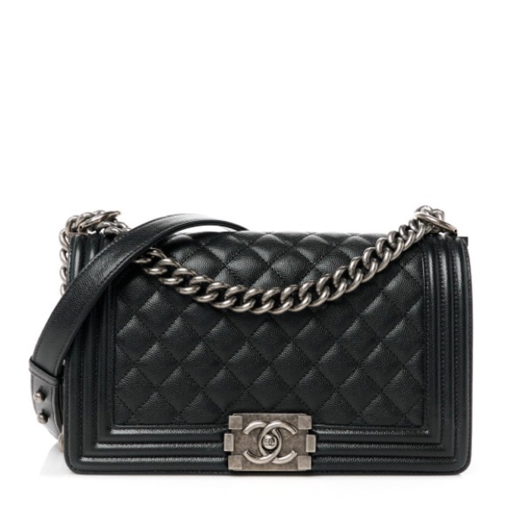 Chanel Medium 25cm Boy Flap in Black Caviar